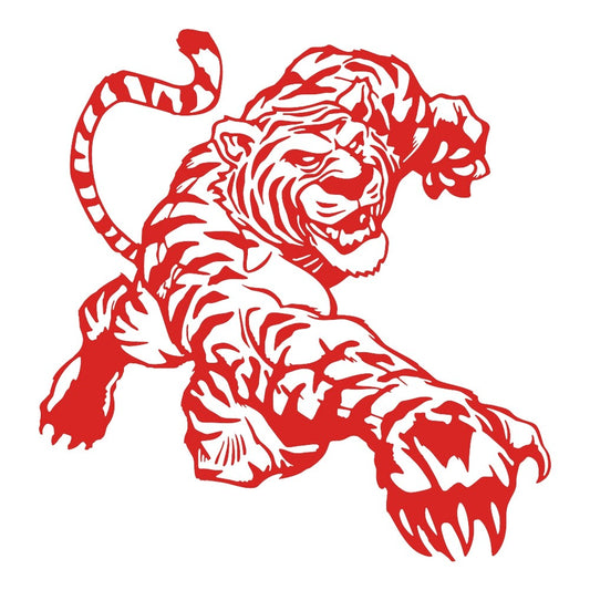 1x Red Violent Tiger Decal Graphic Sticker Car Body Sticker Vinyl Self-adhesive