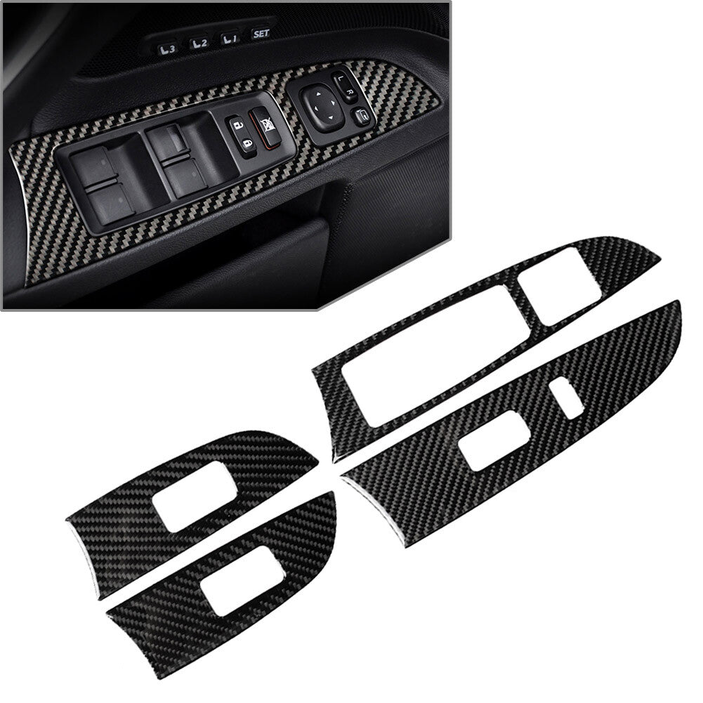 Window Lift Panel Switch Cover Trim Carbon Fiber for Lexus IS250 IS350 06-13 LHD