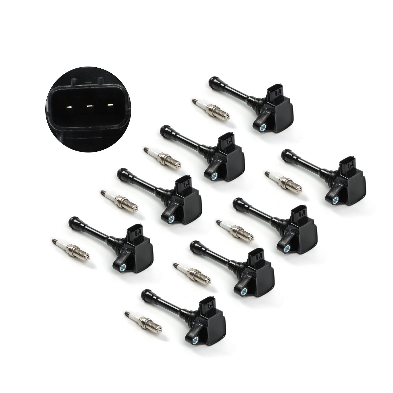 8PCS For 2017-2020 for Nissan Titan 5.6L V8 Ignition Coil  Spark Plug UF812 UF813