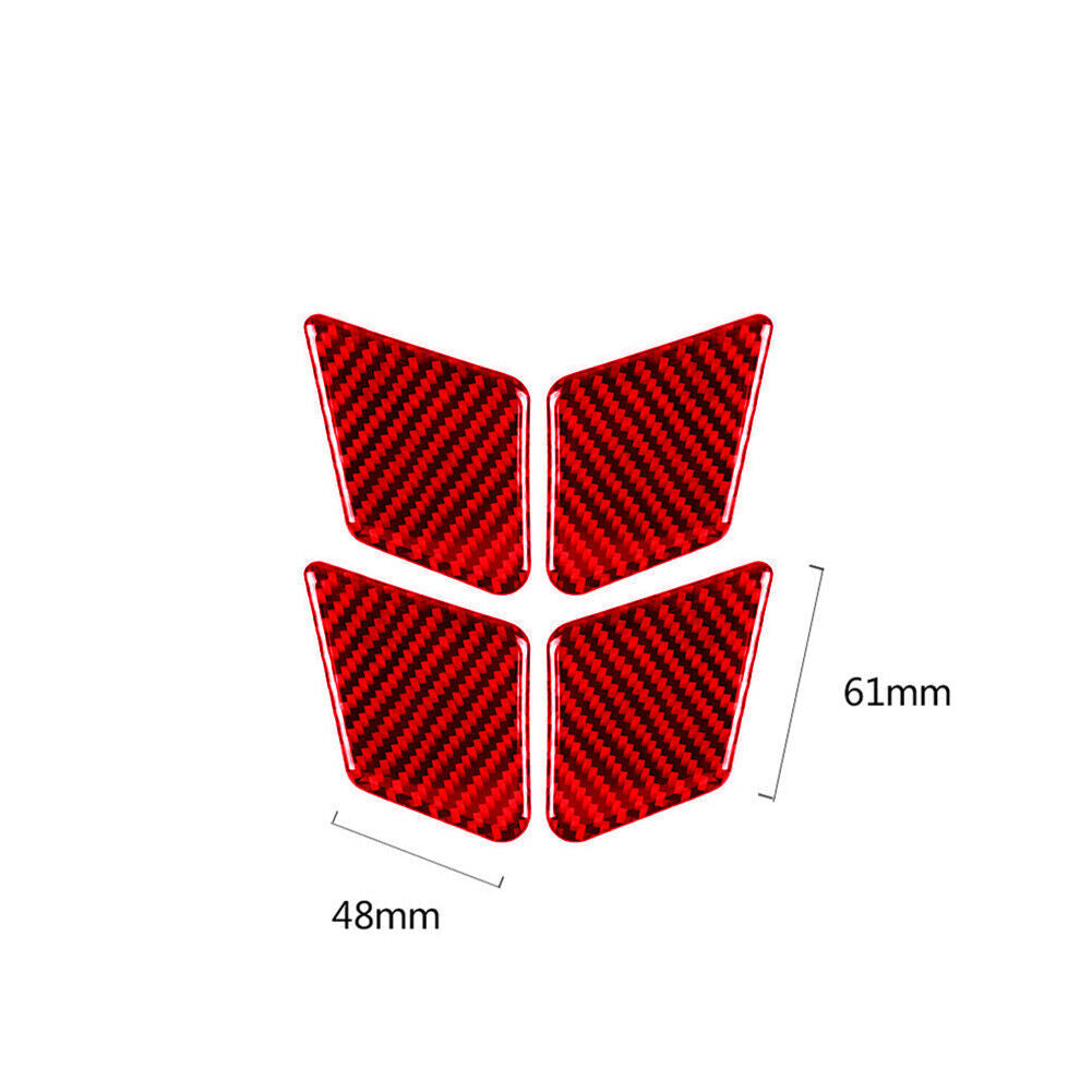 Red Carbon Fiber Door Handle Bowl Sticker Trim for Benz C EClass W204 W212 09-15