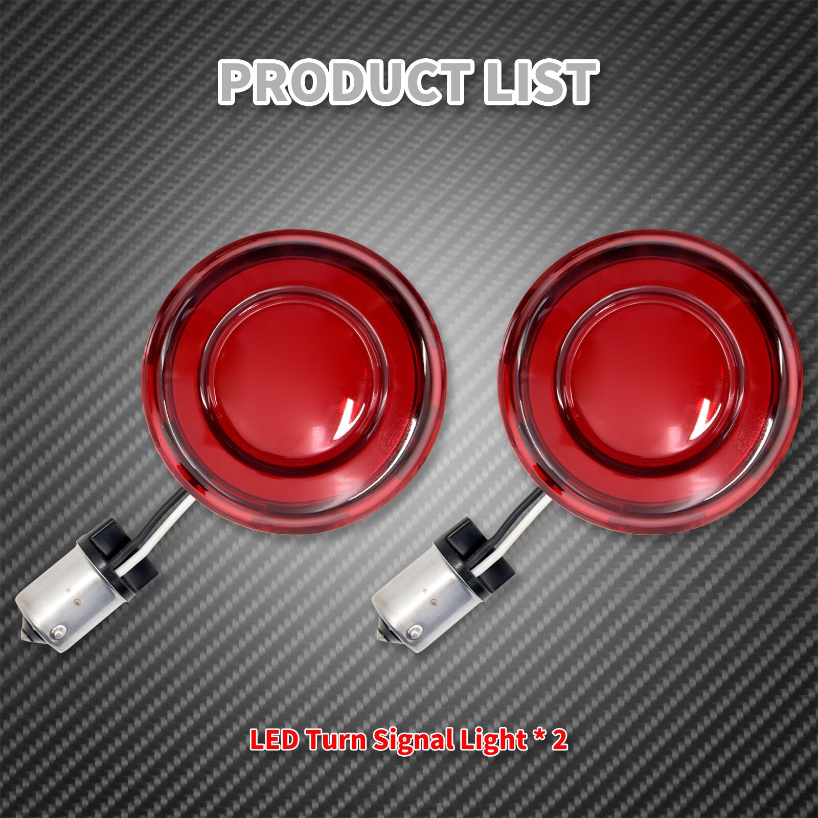 Red 1156 Bullet Tracer LED Rear Turn Signal Fit for Harley Sportster Softail Q