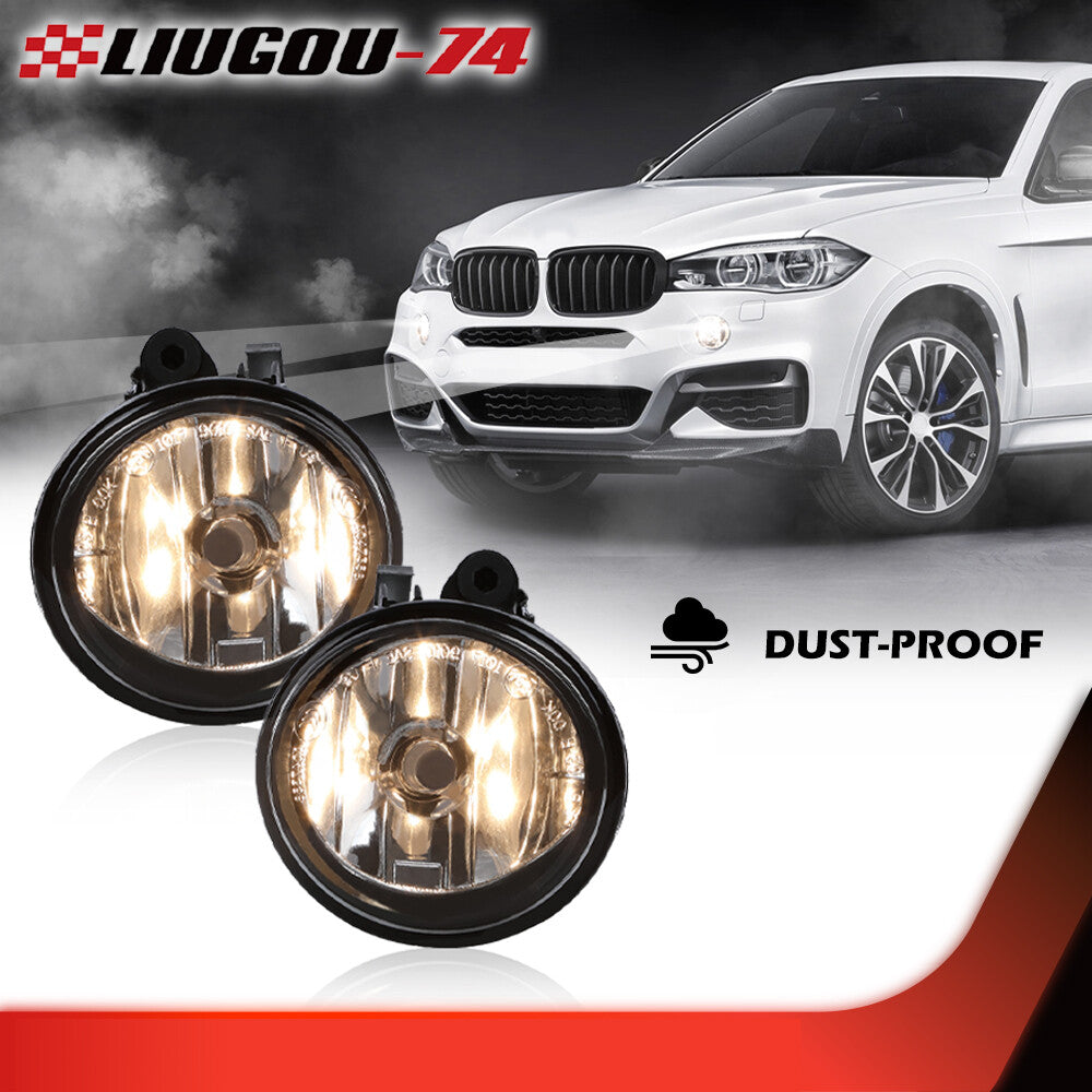 1 pair front bumper fog lights with bulbs for X6 E71 E72 LCI 2013-2015- v
