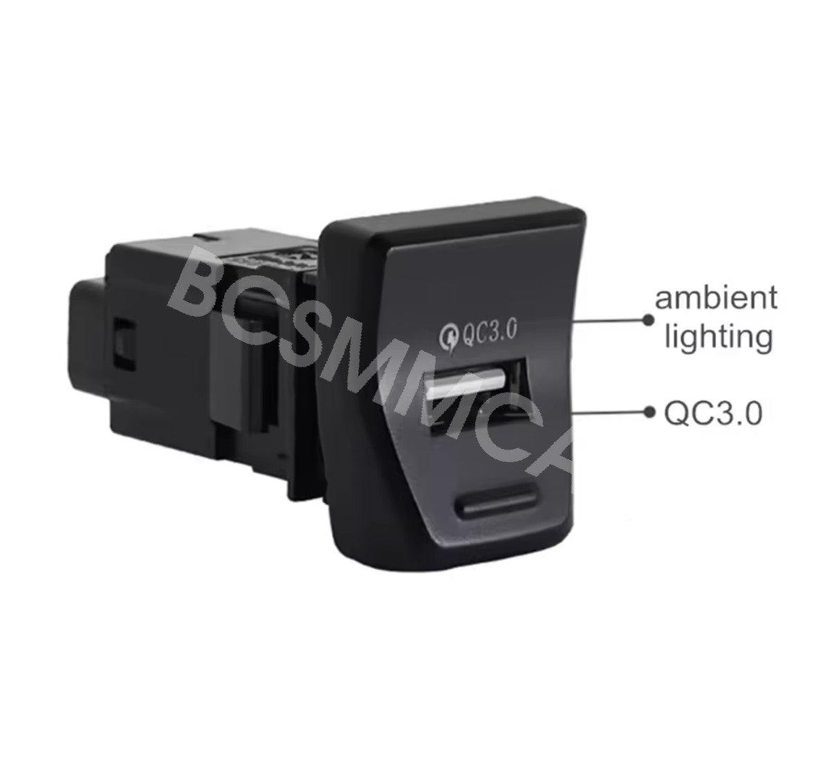 USB Port Car Charger Socket LED Phone Charging Adapter Fit for Toyota RAV4 2019