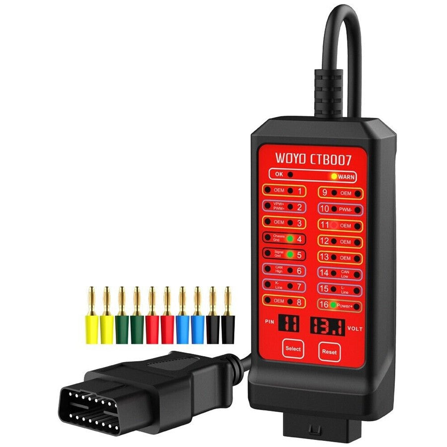 WOYO CAN Tester Box Pin Settings Diagnostic Tool OBD II / CAN BUS Breakout Box Q