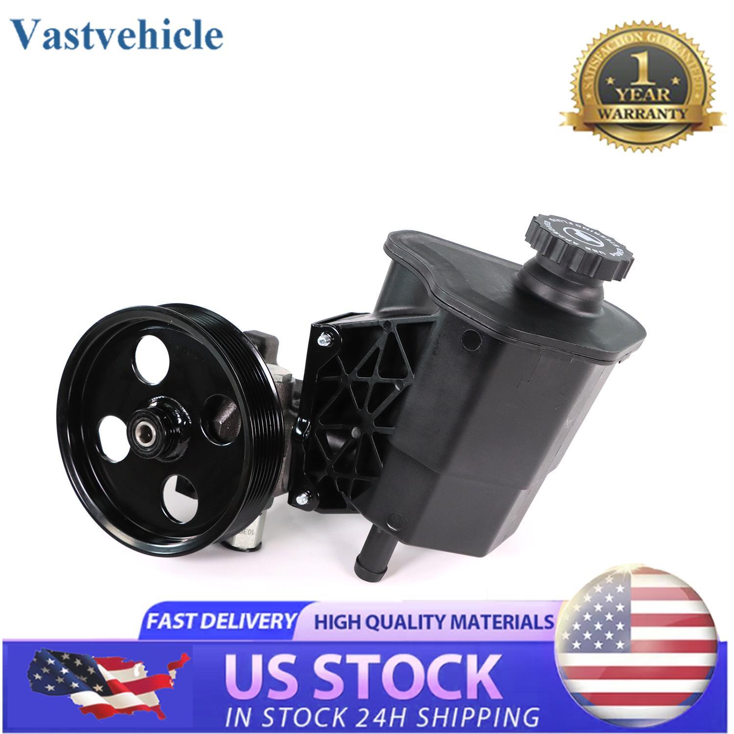 Power Steering Pump w/ ReservoirPulley for Dodge for Ram 1500 3.7L 4.7L 5.7L 02-07
