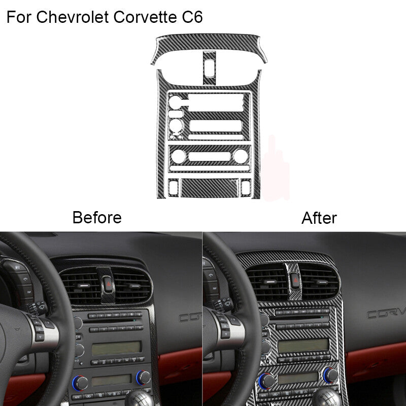 Carbon Fiber Interior Radio Controller Panel Trim Cover for VW for Passat 2006-2011 v