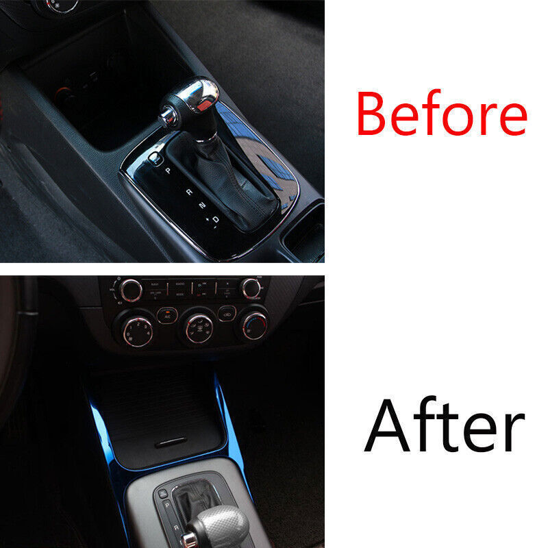 Console Gear Shift Frame Cover Trim Fit for Kia K3 Forte 2014-2018 Blue Titanium