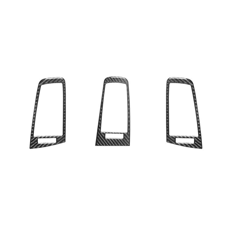 Car Red Carbon Fiber Central Control compass Frame Sticker For FJ Cruiser v