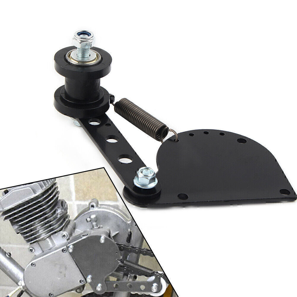 Spring Loaded Chain Tensioner Kit Black For 49cc/66cc 80cc Engine Motorized Bike