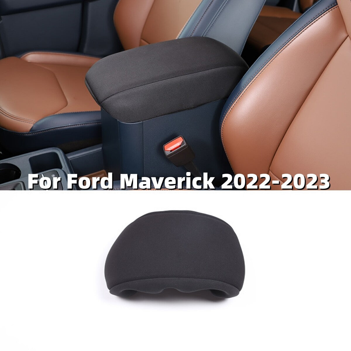 Fabric armrest cover and center console box accessory for 2022 for Ford Maverick