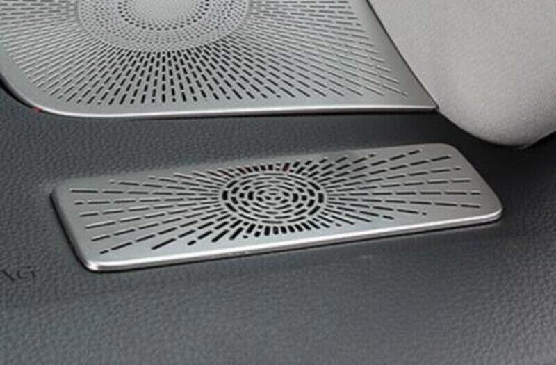 for Toyota Venza 21-24 Silver Steel Inner Dashboard Horn Speaker Trim Cover 2PC