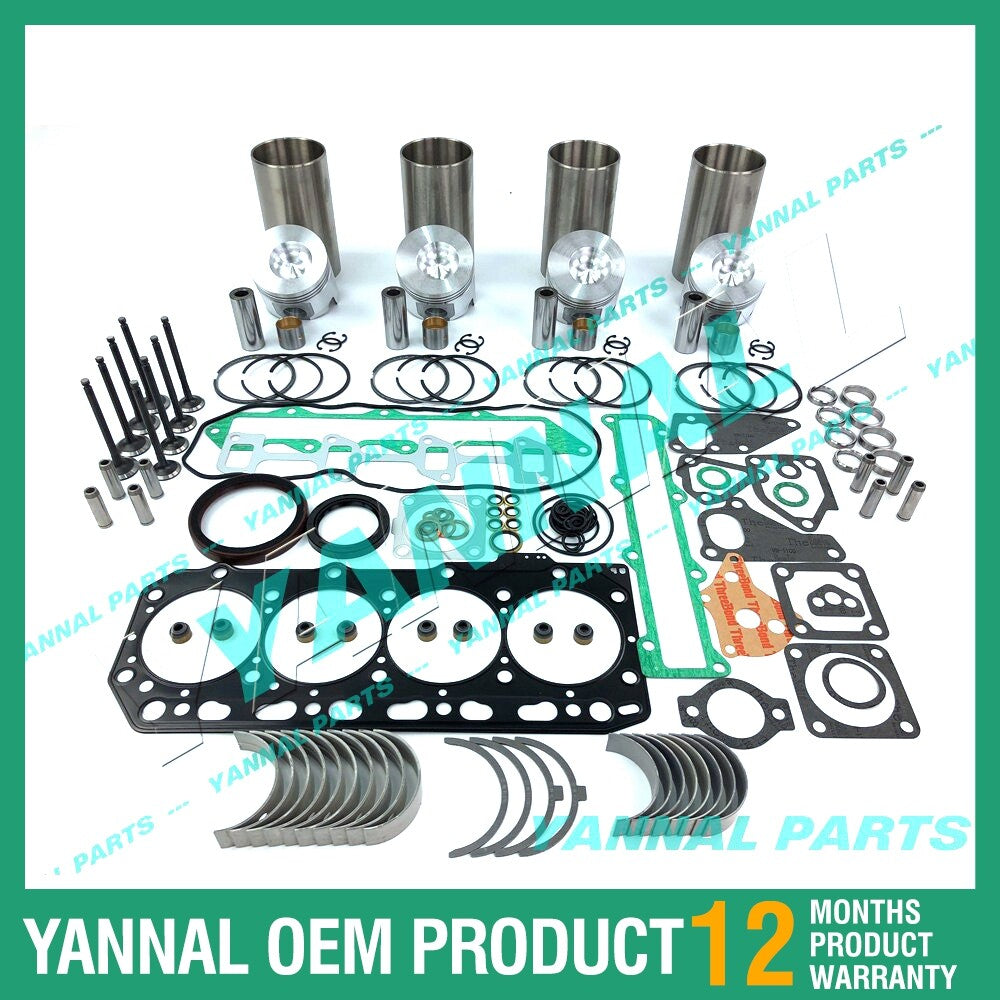 Engine rebuild kit for 4TNE88 forklifts, excavators, skid steer loaders -
