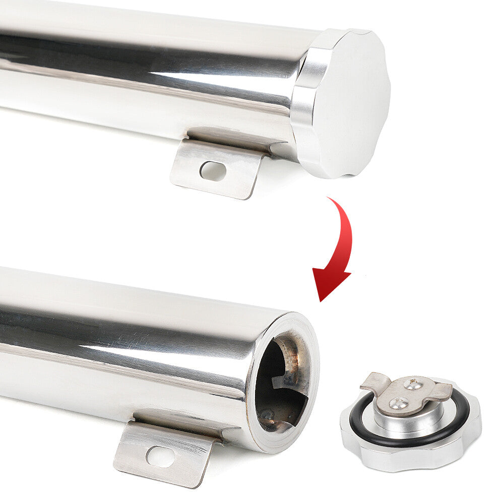 Polished Stainless Steel Radiator Universal 2¡Á13 Overflow Tank for Ford for Chevy