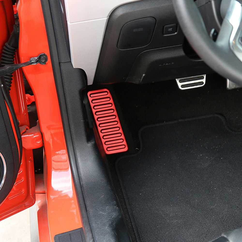 Red Left Foot Rest Pedal Panel Cover Trim Accessories for Ford for Mustang 2015-23