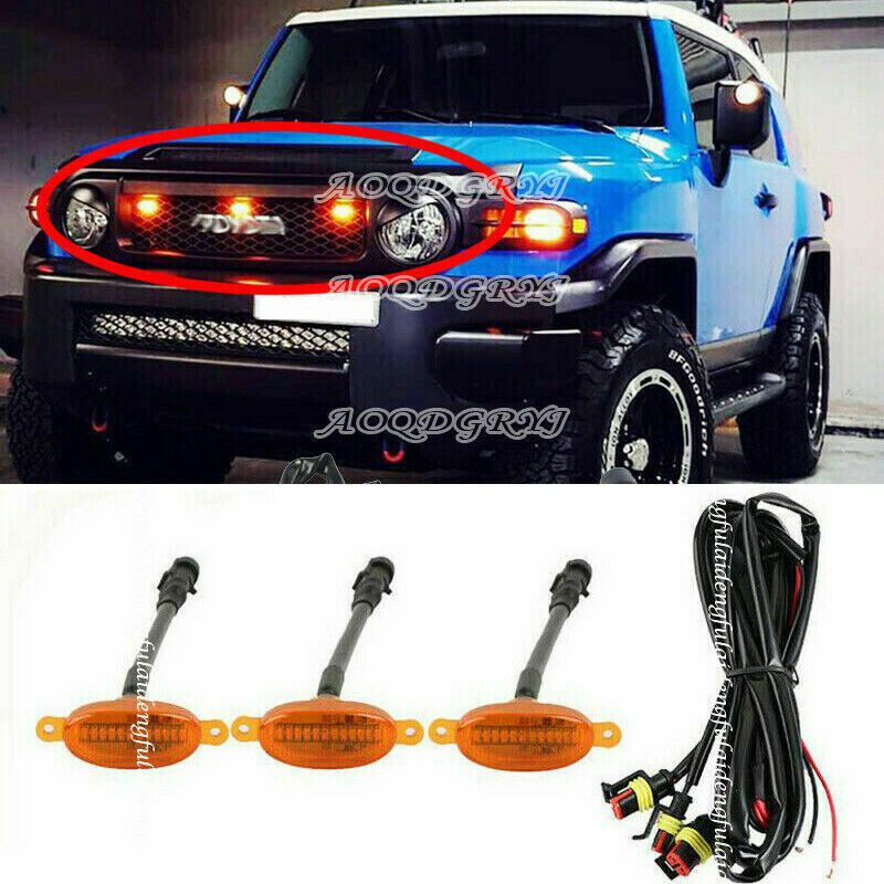 Fit for Toyota FJ Cruiser 2007-21 Car Front Grille LED Light Style Grill Q