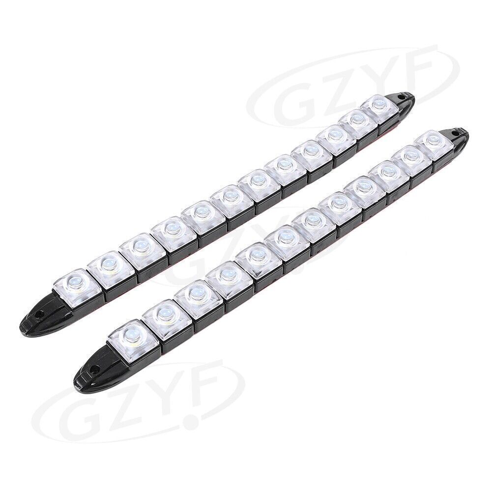 2x 12 LED 12W Flexible DRL Daytime Running Driving Light Fog Lamp White
