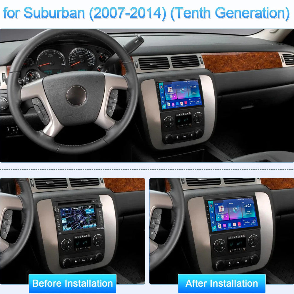 Android Carplay for Chevrolet Suburban 2007-2014 Car Stereo Radio GPS Screen SWC