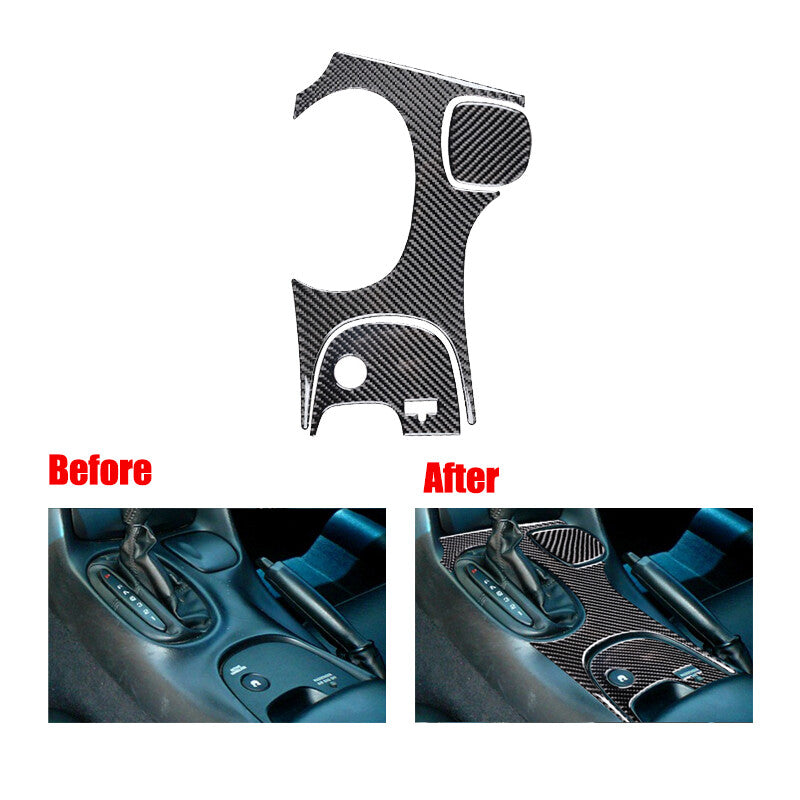 Carbon fiber car gear shift trim sticker for Corvette C5 1998-04- n