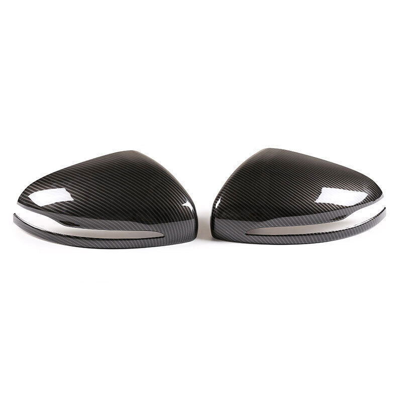 Side Door Rearview Mirror Cover Trim ABS Carbon Fiber for Benz GLE GLS 2020-2023