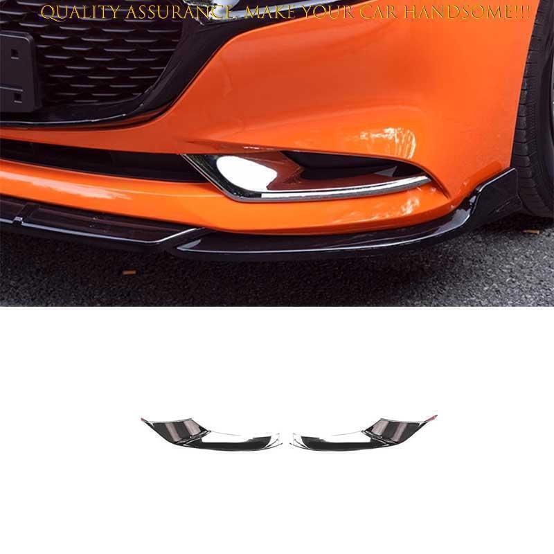 2P for Mazda 3 Axela 19-23 Chrome ABS Front Fog Light Eyelid Moulding Strip Trim