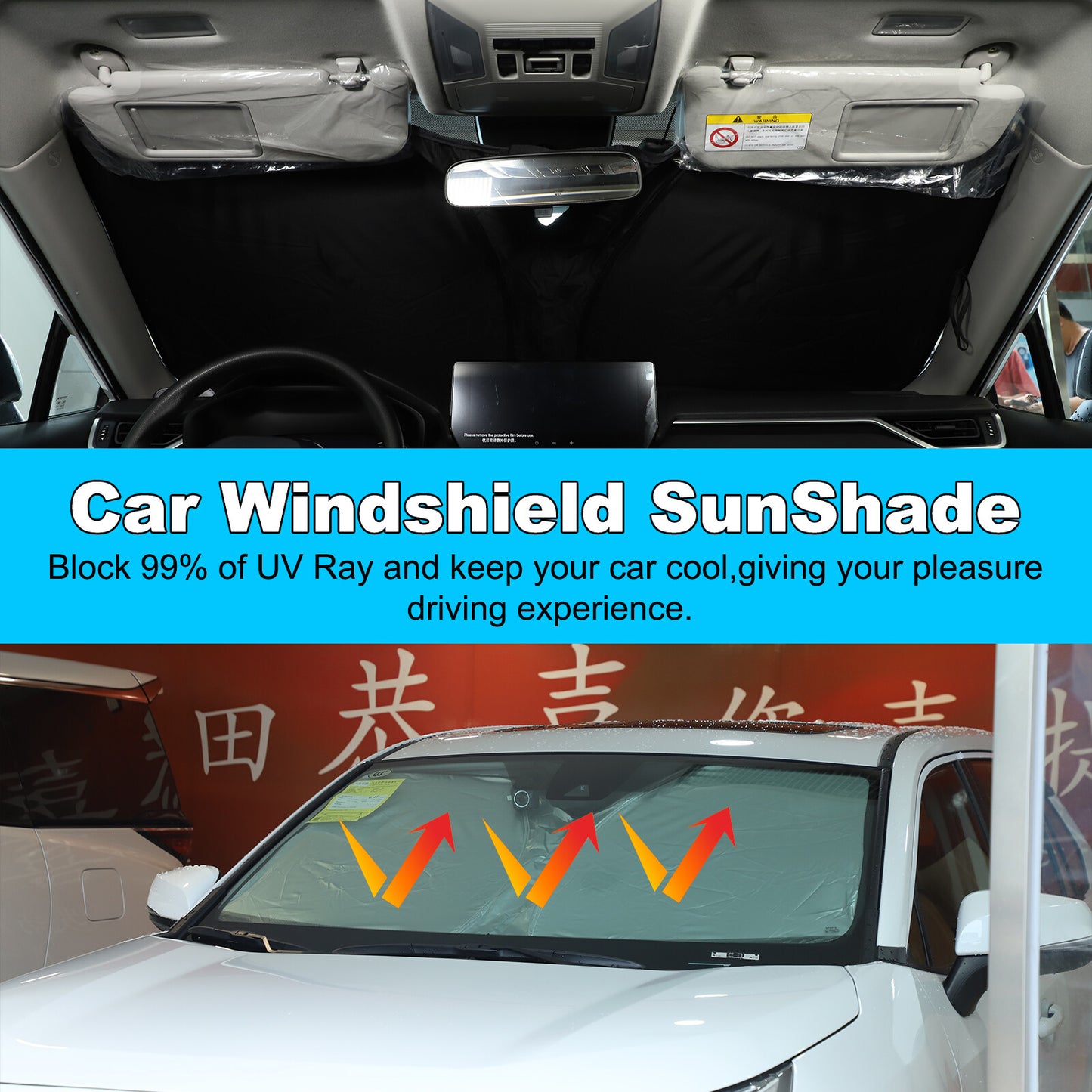 Front windshield sun visor for RAV4 2019 - 2024. n