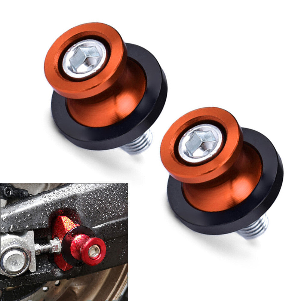 for HONDA CBR 2x Orange Motorcycle Swingarm Spools Slider Stand Screw 8MM
