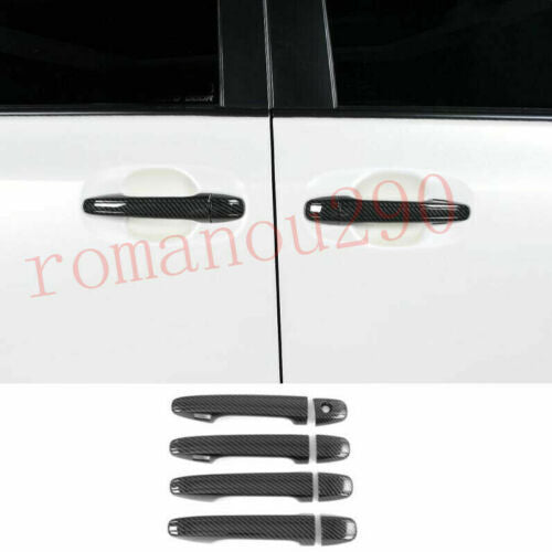 for Toyota for Sienna 2015-2020 Carbon Fiber Look Outer Door Handle Catch Cover Trim