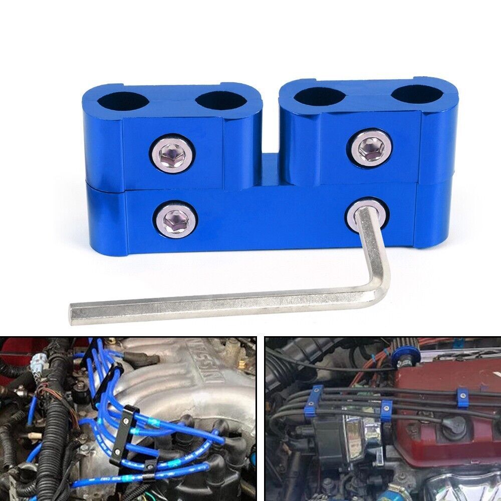 Blue Engine Spark Plug Wire Separator Divider Clamp Wire Separator Divider 3PCS Q