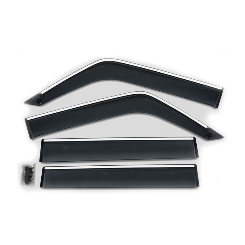 Window Visor Deflector W/Stainless Steel Trim for Mitsubishi Pajero V31 V32 V33