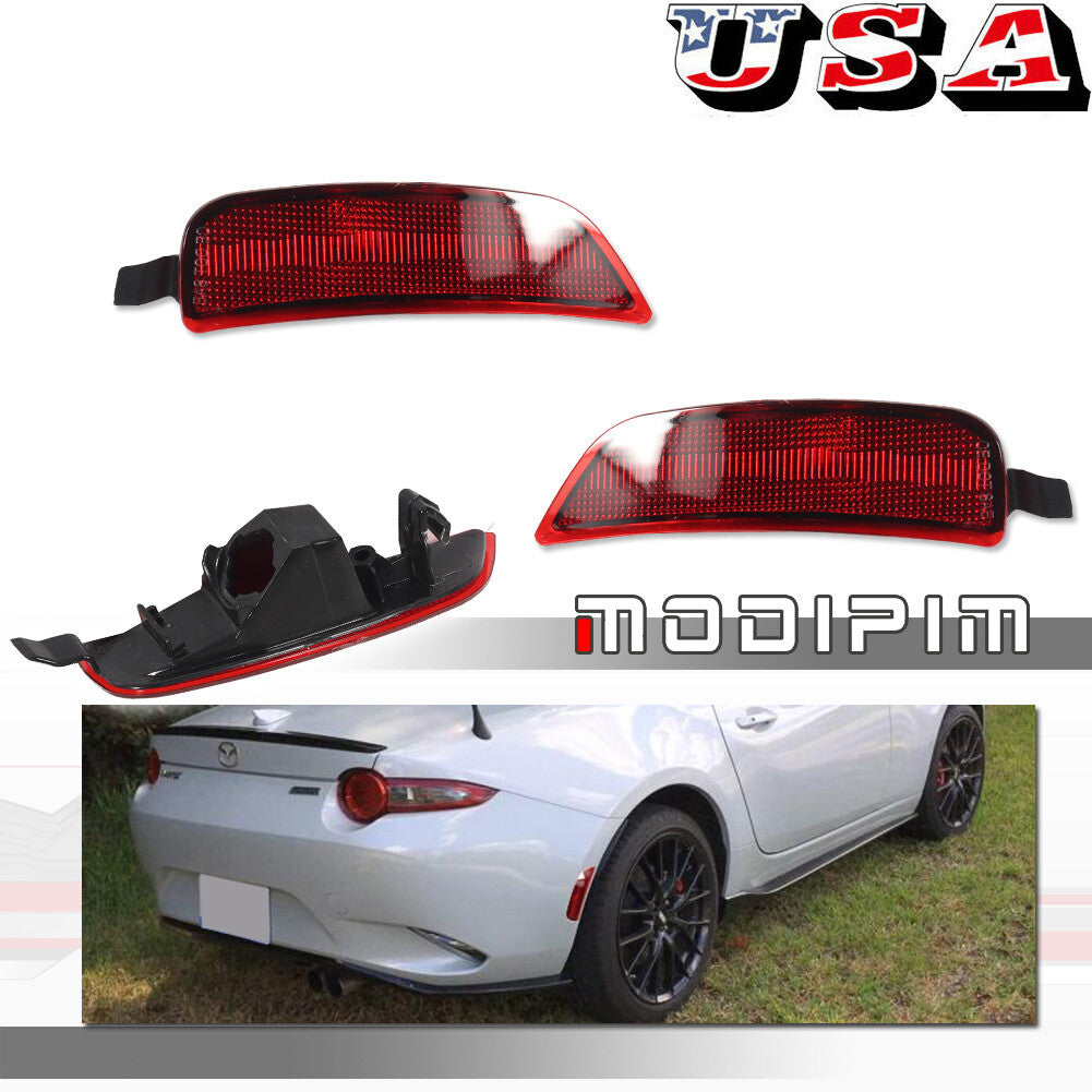 Blood Red lens rear fender side marker light for Mazda Miata MX-5 2016-23- v