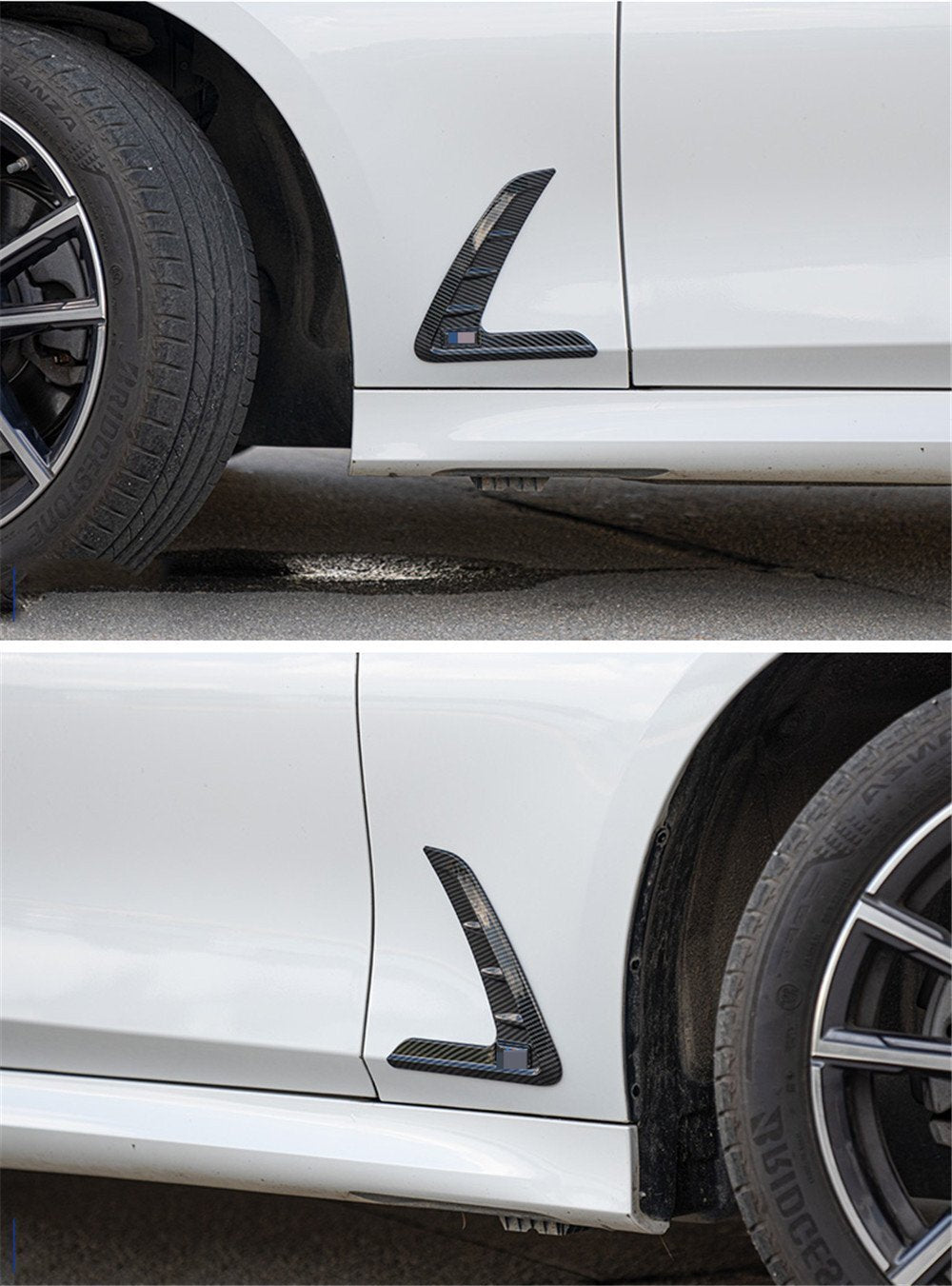 Carbon Fiber ABS Side Fender Air Outlet Vent Trim for BMW 3 Series G20 2020-2022