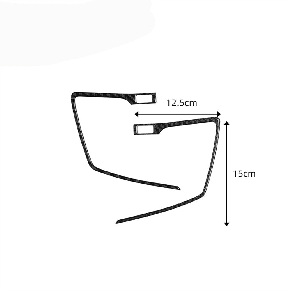 2X Carbon Fiber Front Bumper Grille Cover Trim for Mazda 3 Axela 2014-2016 v