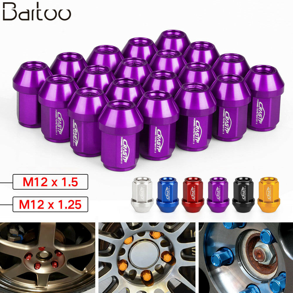 M12x1.5/1.25 Racing Car Forged 7075-T6 Light Weight Wheel Lug Nuts 35mm 20Pcs Q