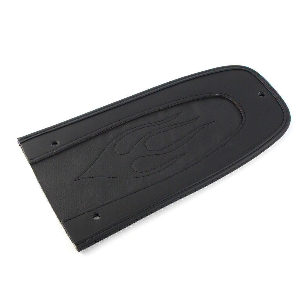 Moto Drag Flame Stitch Leather Rear Fender Bib Fits for Harley Touring 1997-17 Black