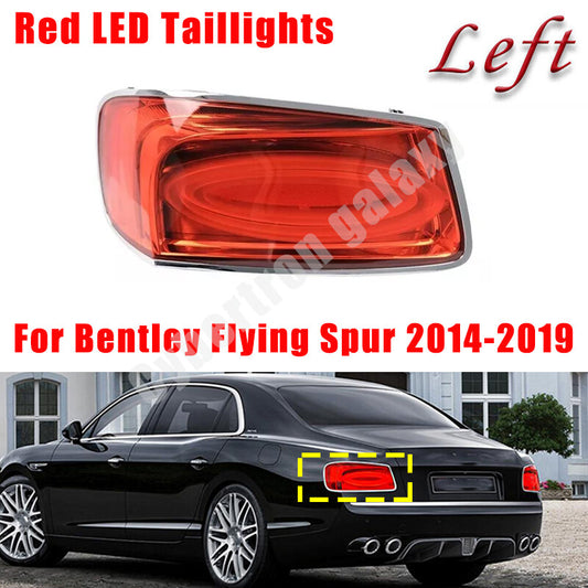1-piece left red LED taillight assembly for Bentley Flying Spur 2014-2019 rear lights.