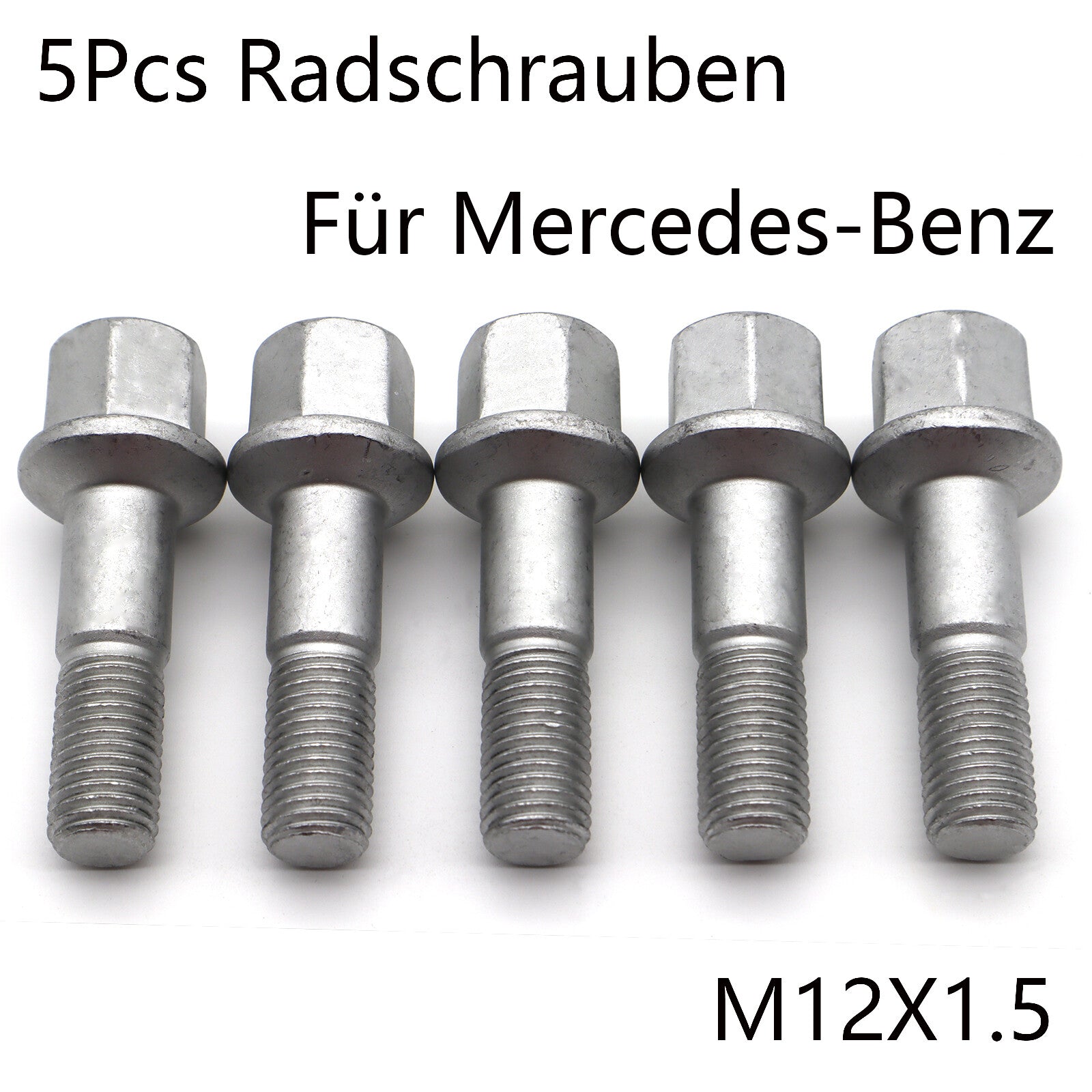 5X for Mercedes-Benz C124 W124 S124 W201 Car Wheel Lug Bolts M12X1.5 0009904807 Q