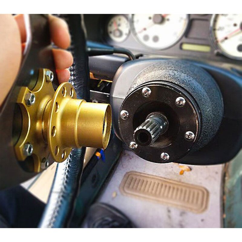 1-piece racing car quick-release buckle steering wheel and wheel hub adapter kit - universal n