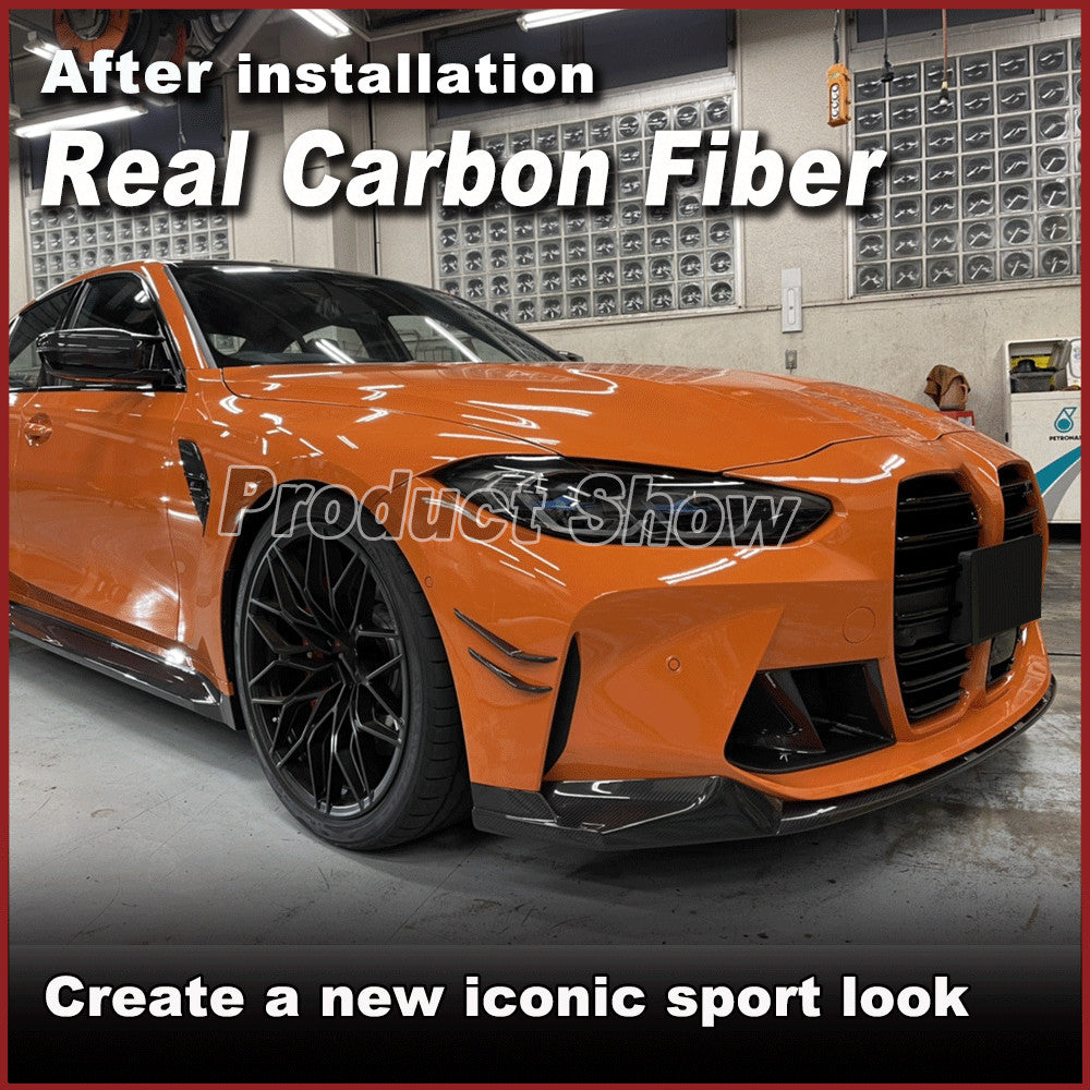 Fit for BMW G80 M3 G82 G83 M4 Real Carbon Front Bumper Lip Grill Air Vent Cover