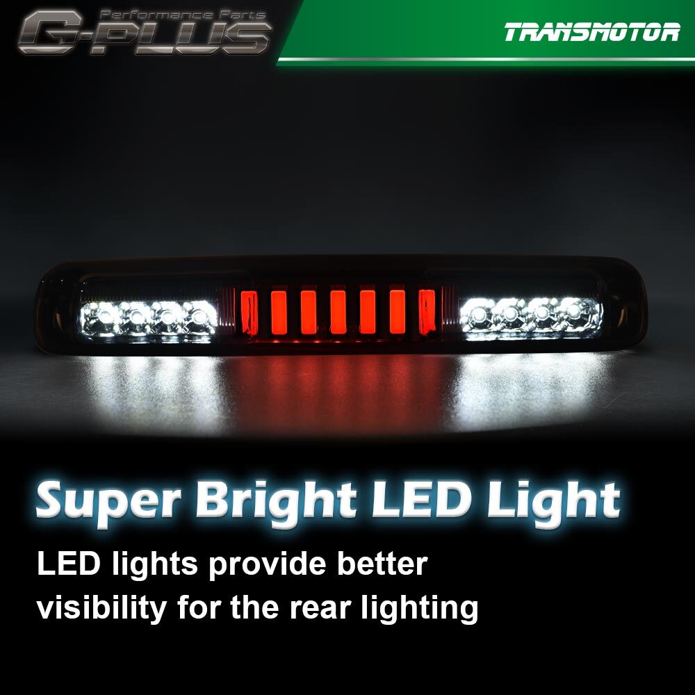 LED 3rd brake tail light cargo light smoke fits 99-07 Silverado for Sierra - v