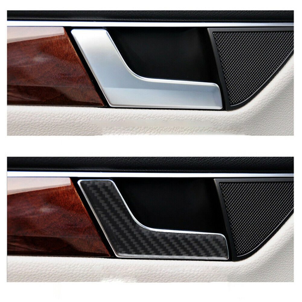 4-Piece Carbon Fiber Interior Door Handle Frame Trim for W204 2007-2013 n