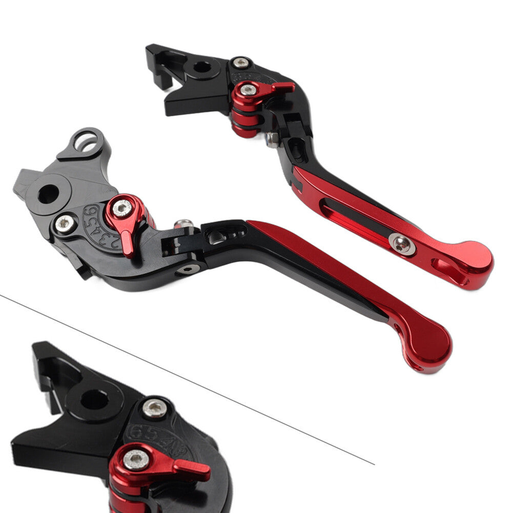 for SUZUKI HAYABUSA GSXR1300 08-2015 Black/Red CNC Foldable Brake Clutch Levers Q