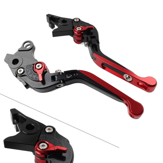 for SUZUKI HAYABUSA GSXR1300 08-2015 Black/Red CNC Foldable Brake Clutch Levers Q