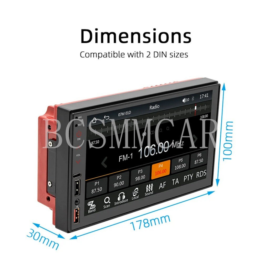 Touch Screen Car Stereo Radio Wireless Carplay Android Auto Bluetooth MP5-Player n