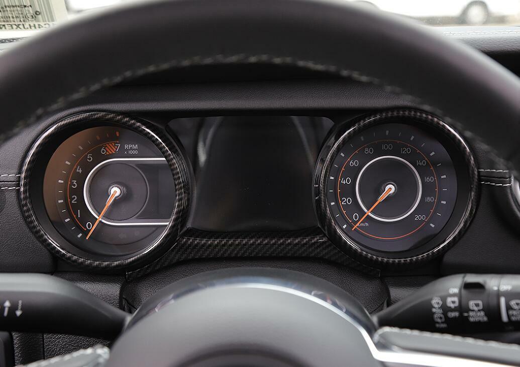 Fit for Jeep for Wrangler JL/JT 18-21 21PCS Black carbon Car Interior kit Cover Trim