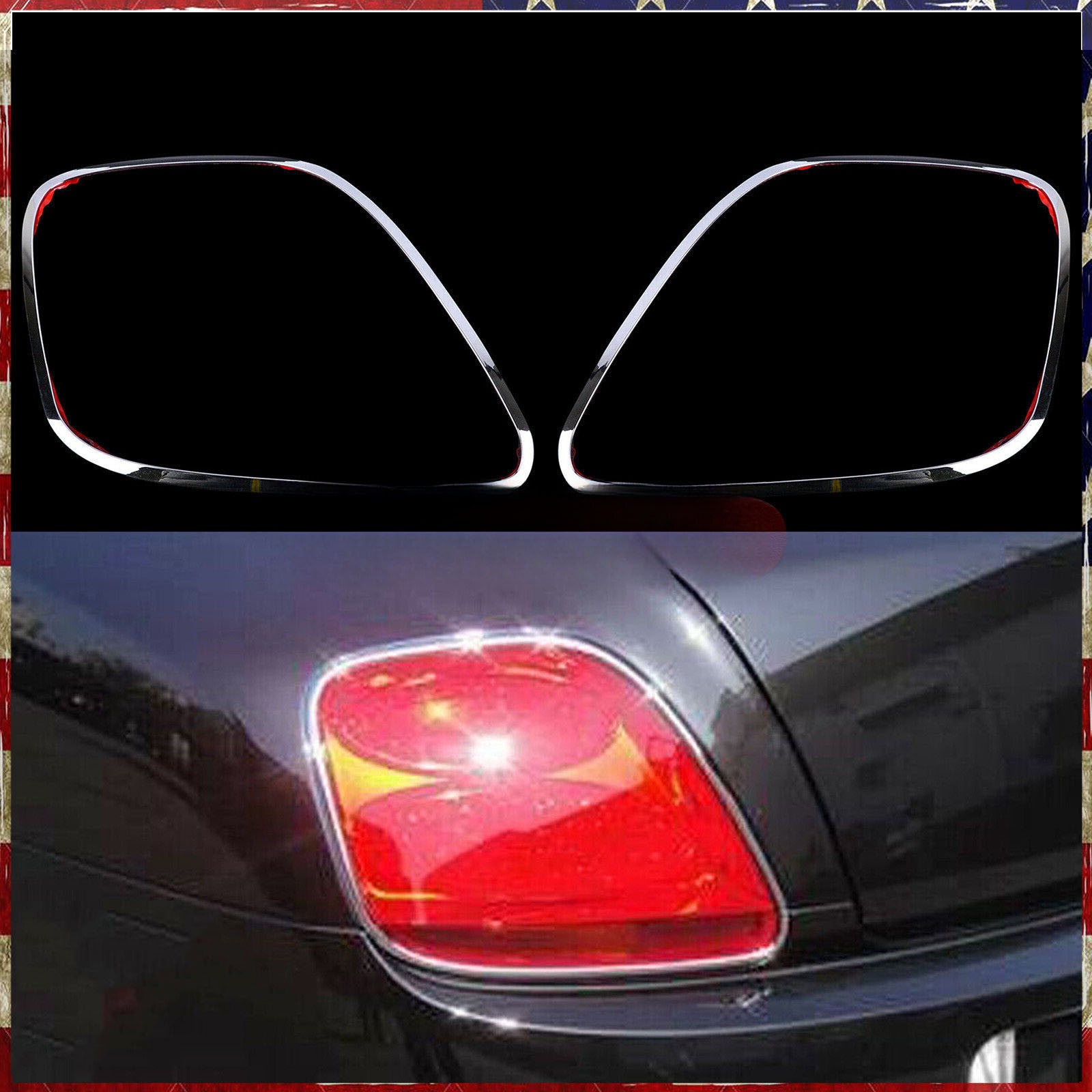 Rear Light Trims for Bentley GT GTC SPEED 2003-2011 CHROME n