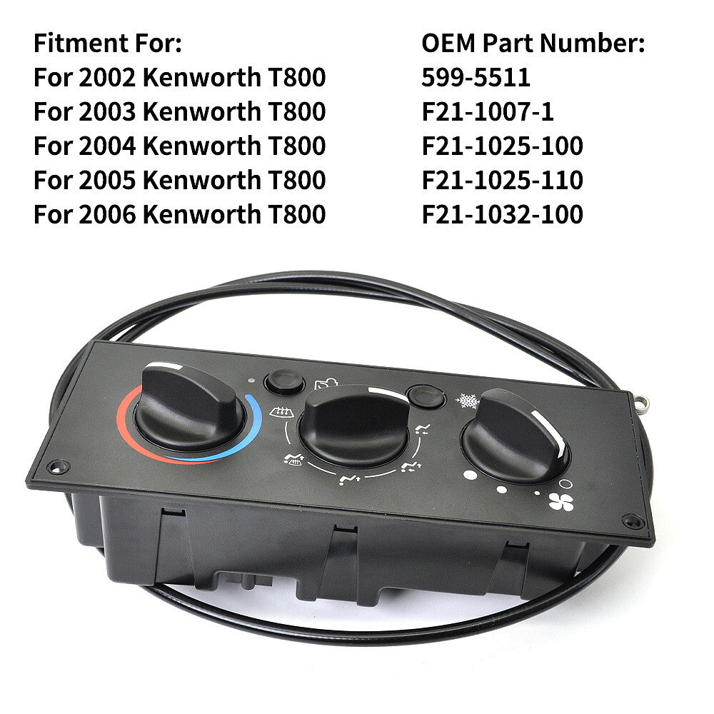 Heavy Duty Climate Control Panel 599-5511 fit 2002-2006 for Kenworth C500 T300 T600A Q