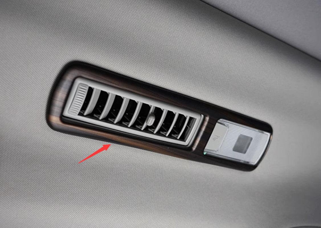 Peach Wood Grain Inner Roof Air Outlet Trim Frame for Toyota Highlander 2020-24