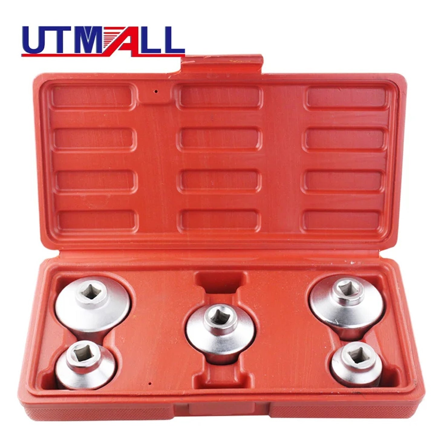 5-Piece Oil Filter Pocket Set with Caps and Torque Kit 24 27 32 36 38mm