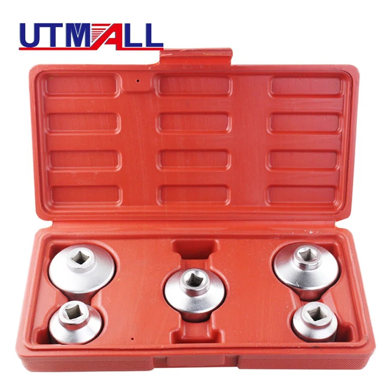 5-Piece Oil Filter Pocket Set with Caps and Torque Kit 24 27 32 36 38mm