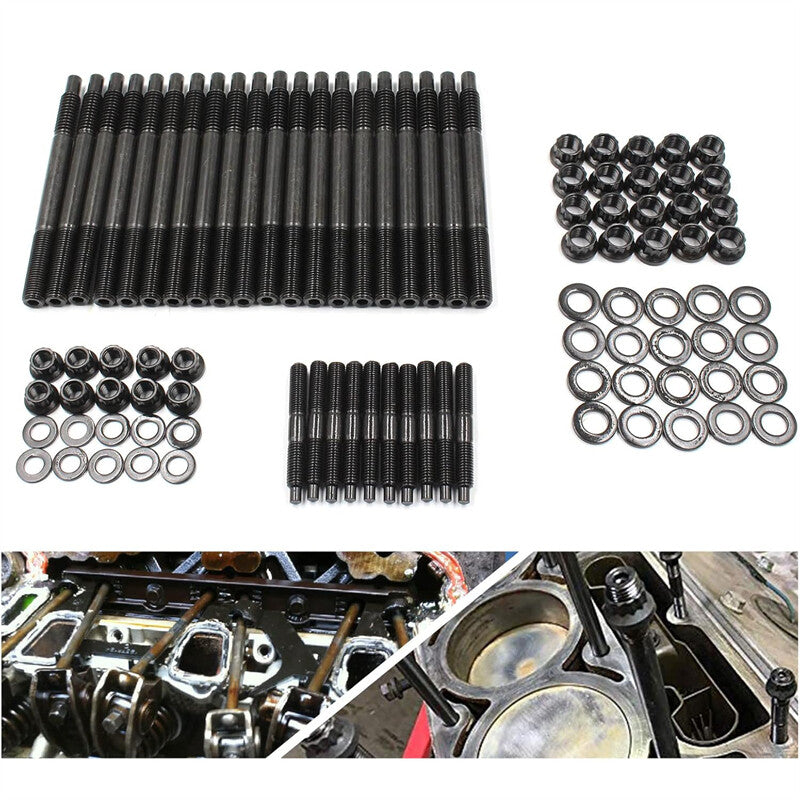 Cylinder Head Stud Bolts Nuts Gasket Kit for 04-19 for Chevy LS1 LS3 5.3L 5.7L 6.0L? Q